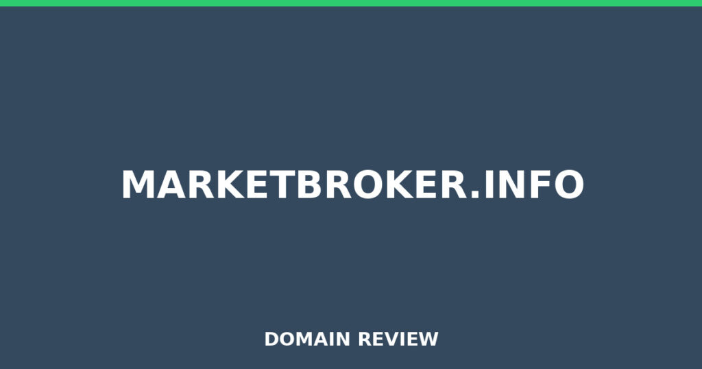 MARKETBROKER.INFO review 2025 - Domain review placeholder image for marketbroker.info