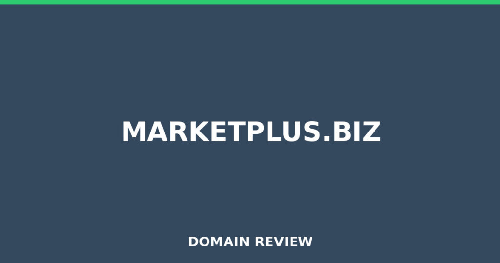 MARKETPLUS.BIZ review 2025 - Domain review placeholder image for marketplus.biz