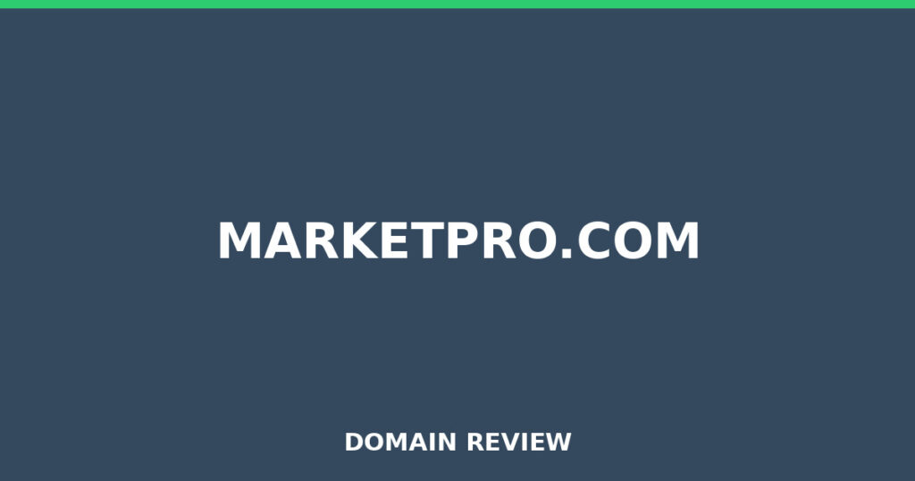 MARKETPRO.COM review 2025 - Domain review placeholder image for marketpro.com