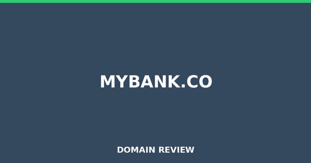 MYBANK.CO review 2025 - Domain review placeholder image for mybank.co