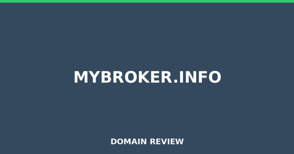 MYBROKER.INFO review 2025 - Domain review placeholder image for mybroker.info