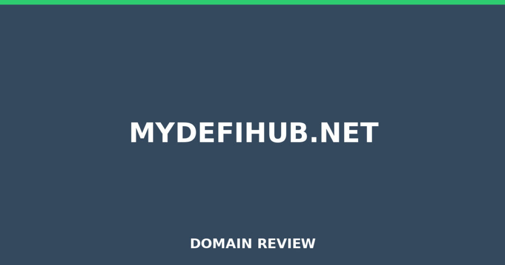 MYDEFIHUB.NET review 2025 - Domain review placeholder image for mydefihub.net
