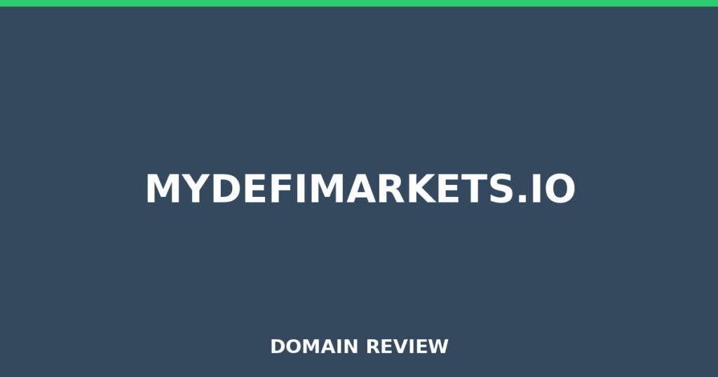 MYDEFIMARKETS.IO review 2025 - Domain review placeholder image for mydefimarkets.io