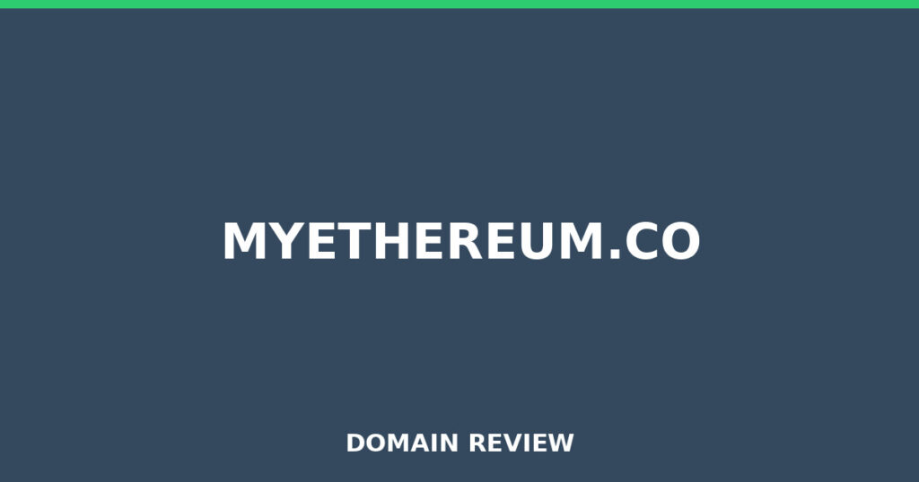 MYETHEREUM.CO review 2025 - Domain review placeholder image for myethereum.co