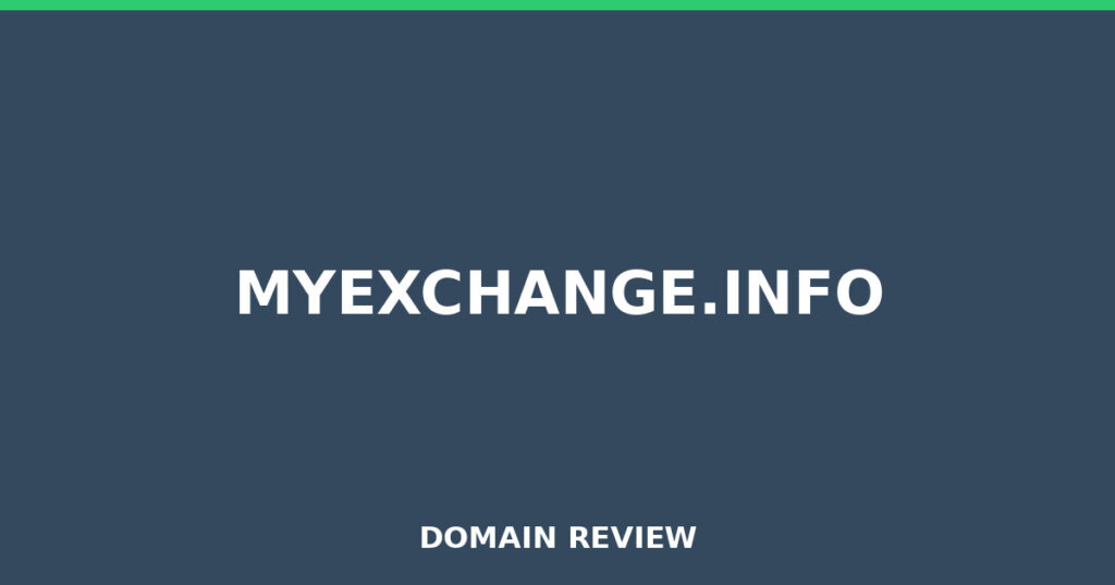 MYEXCHANGE.INFO review 2025 - Domain review placeholder image for myexchange.info