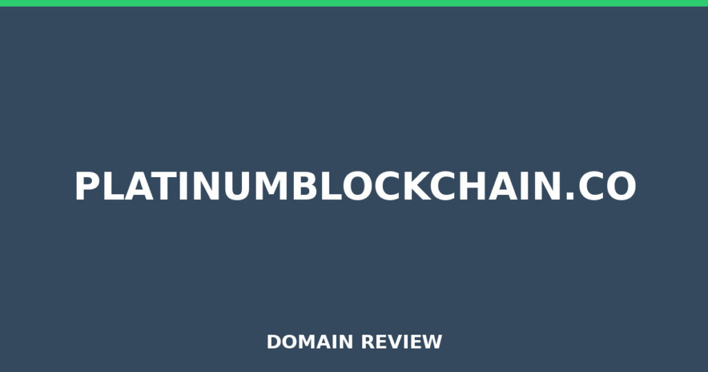 PLATINUMBLOCKCHAIN.CO review 2025 - Domain review placeholder image for platinumblockchain.co