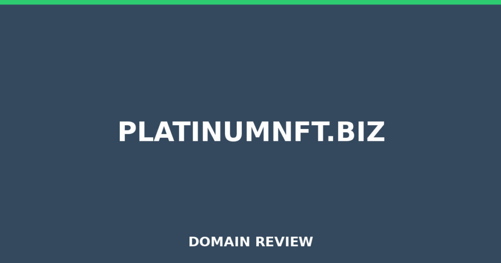 PLATINUMNFT.BIZ-Rezension 2025 – Platzhalterbild für die Domain-Rezension für platinnft.biz