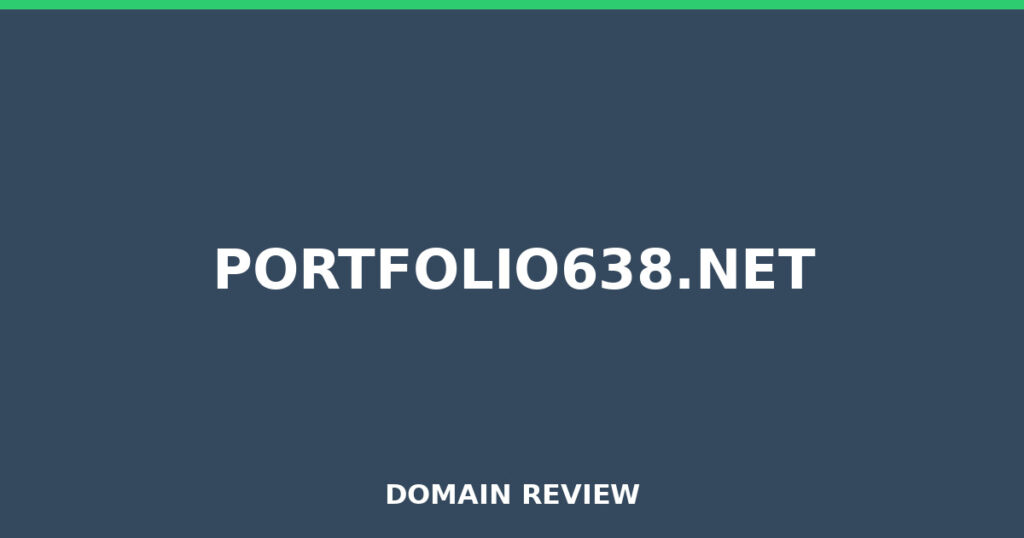 PORTFOLIO638.NET review 2025 - Domain review placeholder image for portfolio638.net