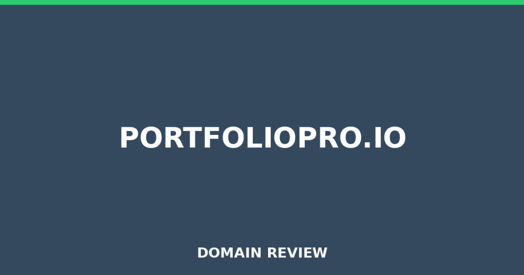 PORTFOLIOPRO.IO review 2025 - Domain review placeholder image for portfoliopro.io