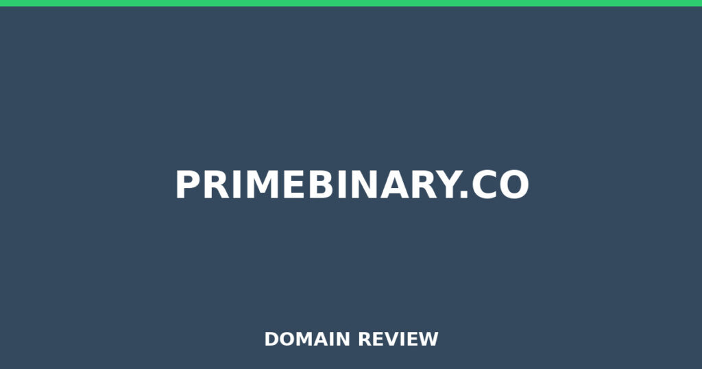 PRIMEBINARY.CO review 2025 - Domain review placeholder image for primebinary.co