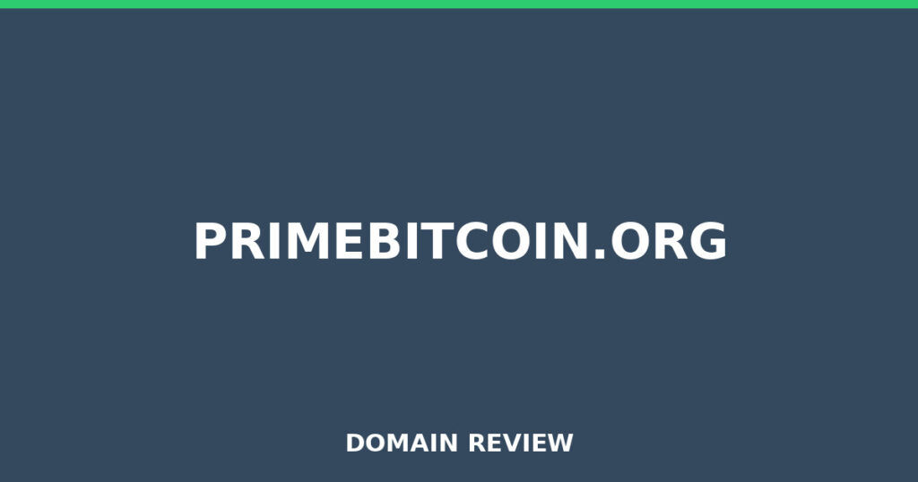 PRIMEBITCOIN.ORG review 2025 - Domain review placeholder image for primebitcoin.org