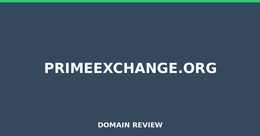 PRIMEEXCHANGE.ORG review 2025 - Domain review placeholder image for primeexchange.org