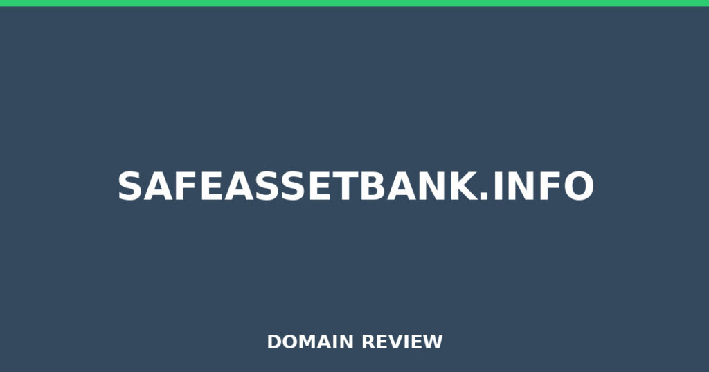 SAFEASSETBANK.INFO review 2025 - Domain review placeholder image for safeassetbank.info