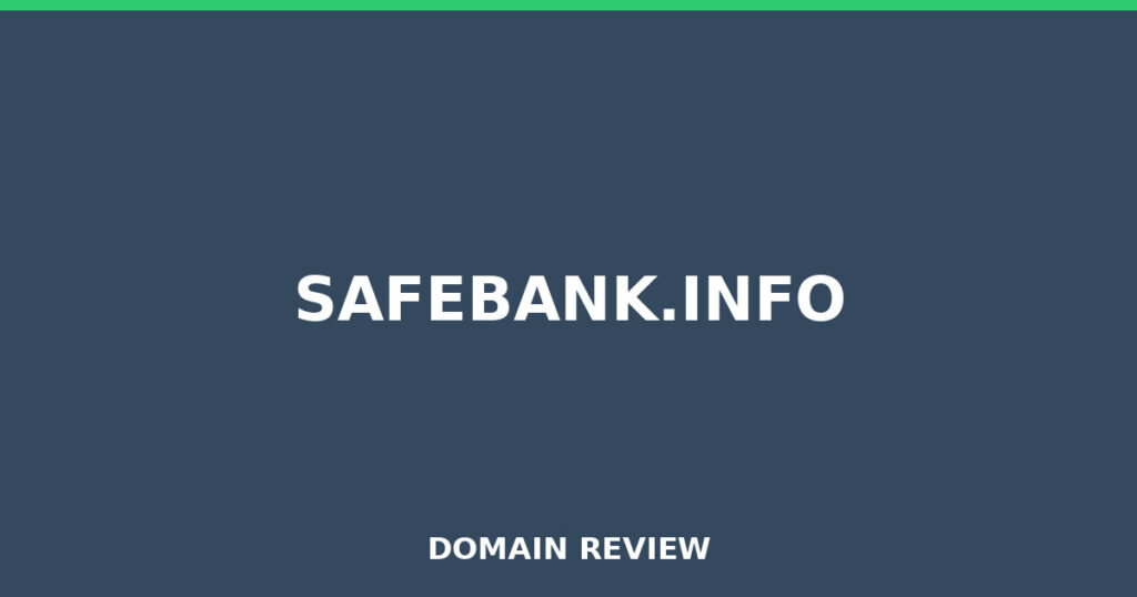 SAFEBANK.INFO review 2025 - Domain review placeholder image for safebank.info