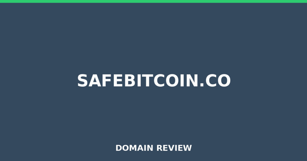 SAFEBITCOIN.CO review 2025 - Domain review placeholder image for safebitcoin.co