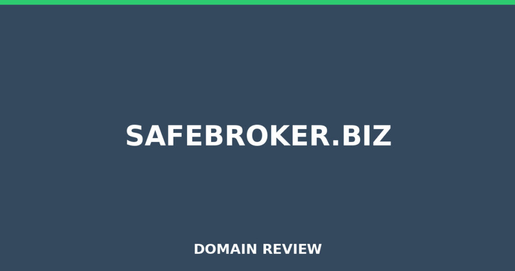 SAFEBROKER.BIZ review 2025 - Domain review placeholder image for safebroker.biz