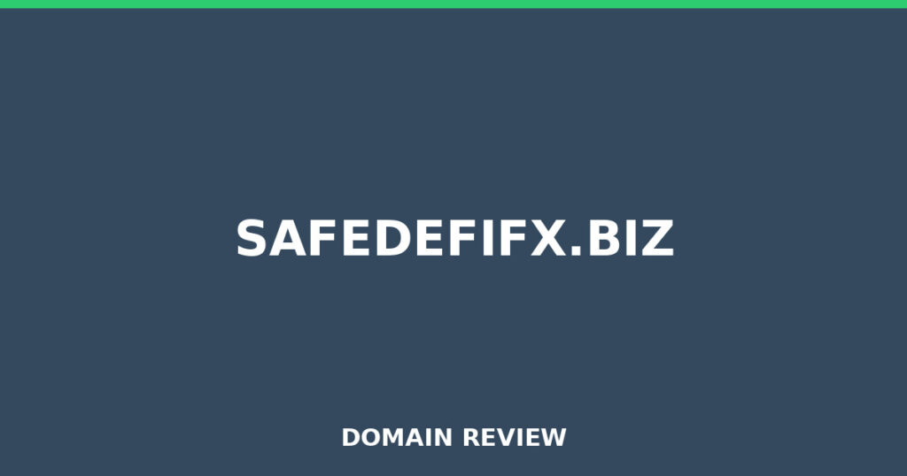 SAFEDEFIFX.BIZ review 2025 - Domain review placeholder image for safedefifx.biz