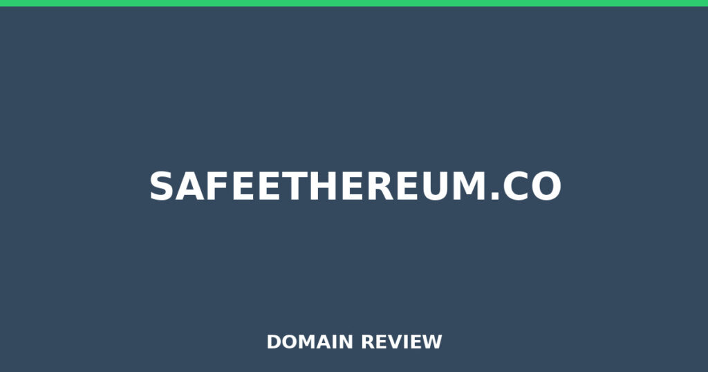 SAFEETHEREUM.CO review 2025 - Domain review placeholder image for safeethereum.co