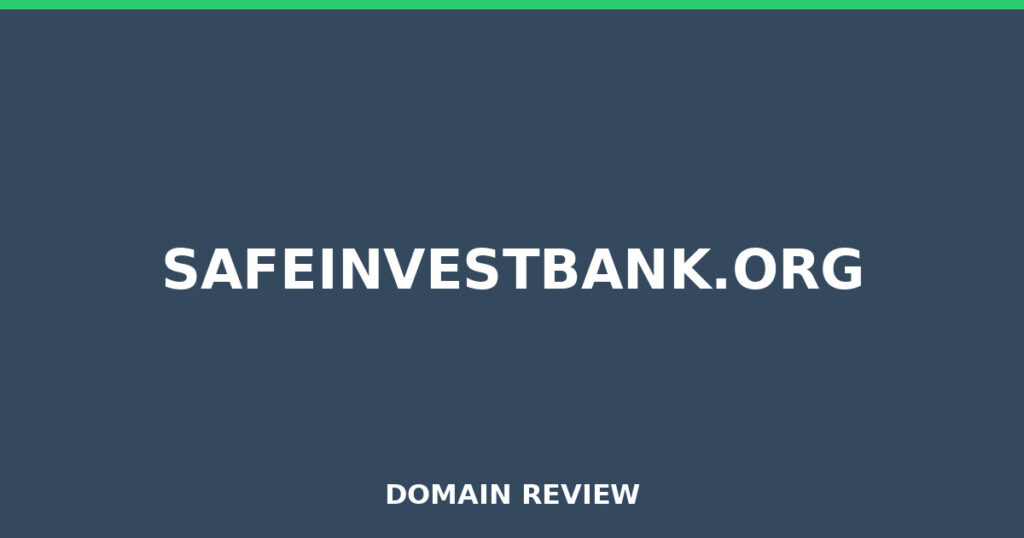 SAFEINVESTBANK.ORG review 2025 - Domain review placeholder image for safeinvestbank.org