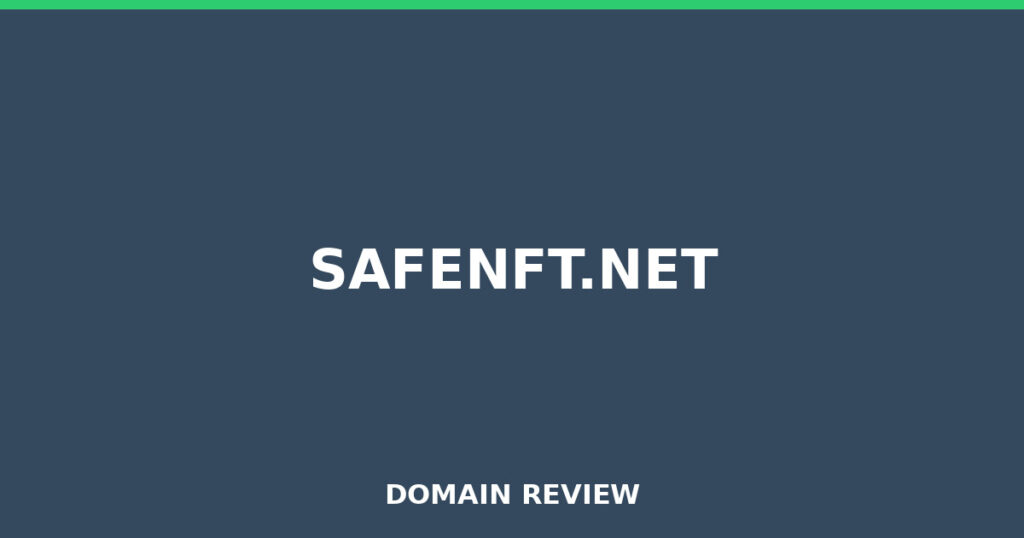 SAFENFT.NET review 2025 - Domain review placeholder image for safenft.net