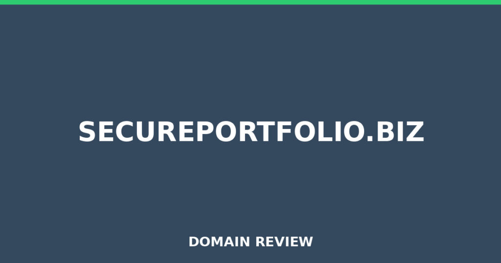 SECUREPORTFOLIO.BIZ review 2025 - Domain review placeholder image for secureportfolio.biz