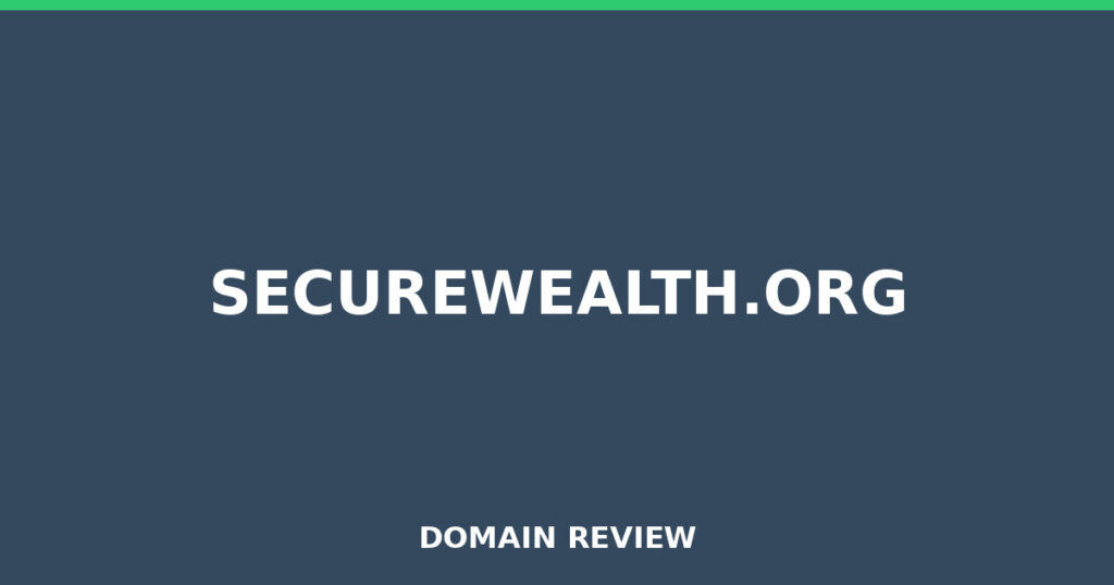 SECUREWEALTH.ORG-Rezension 2025 – Platzhalterbild für die Domain-Rezension für securewealth.org