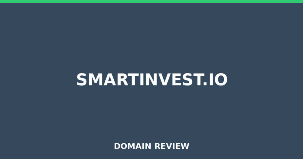 SMARTINVEST.IO review 2025 - Domain review placeholder image for smartinvest.io