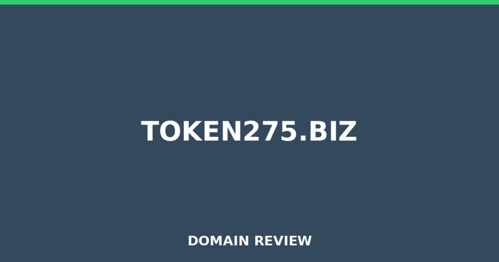TOKEN275.BIZ review 2025 - Domain review placeholder image for token275.biz