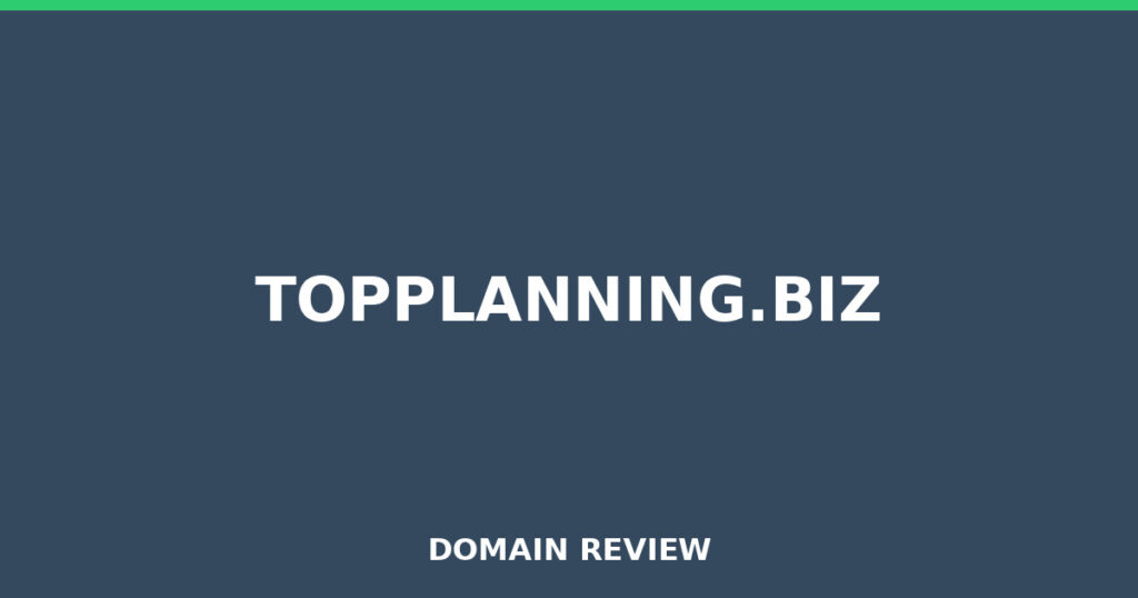 TOPPLANNING.BIZ review 2025 - Domain review placeholder image for topplanning.biz