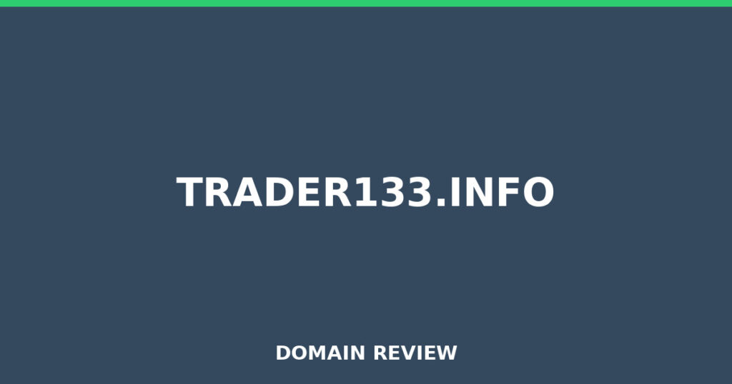 TRADER133.INFO review 2025 - Domain review placeholder image for trader133.info