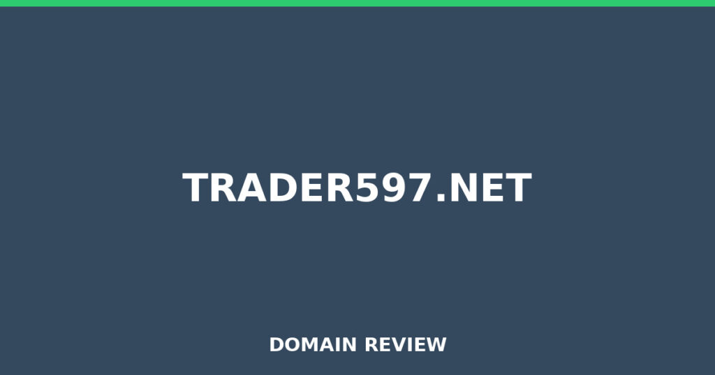 TRADER597.NET review 2025 - Domain review placeholder image for trader597.net