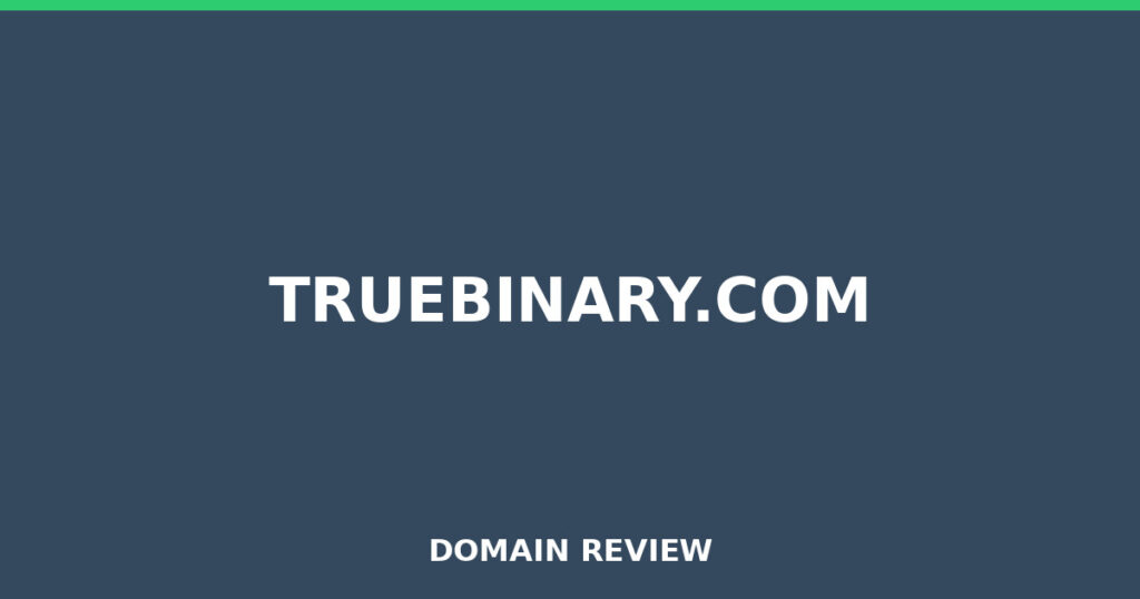 TRUEBINARY.COM review 2025 - Domain review placeholder image for truebinary.com