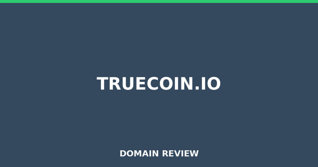 TRUECOIN.IO review 2025 - Domain review placeholder image for truecoin.io