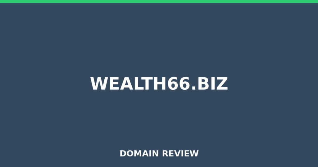 WEALTH66.BIZ review 2025 - Domain review placeholder image for wealth66.biz