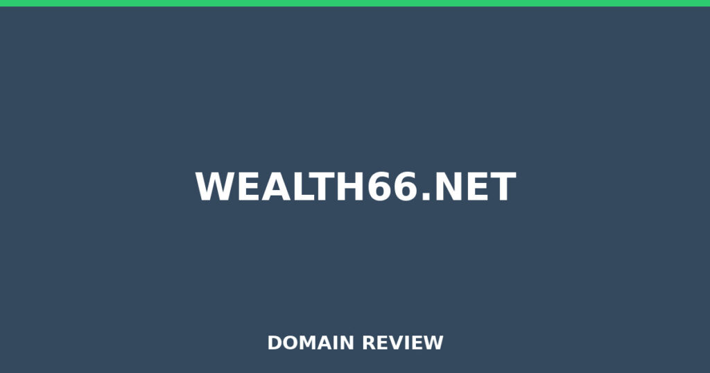 WEALTH66.NET review 2025 - Domain review placeholder image for wealth66.net