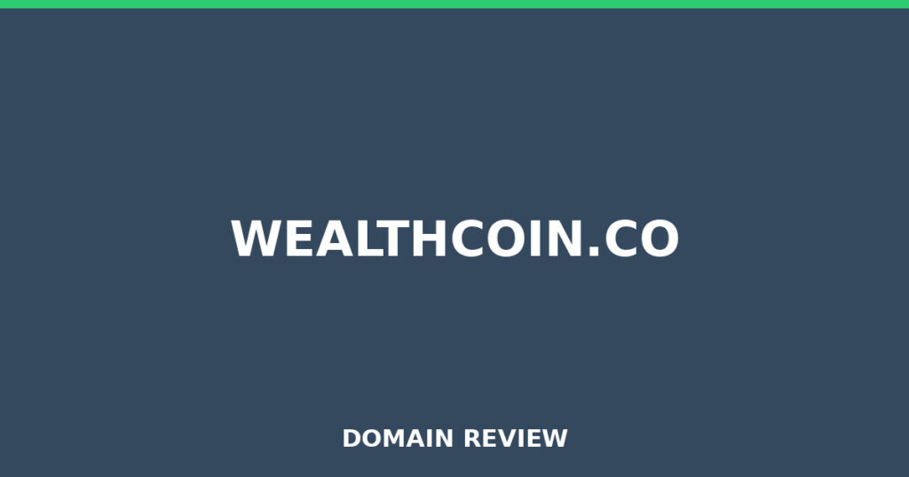 WEALTHCOIN.CO review 2025 - Domain review placeholder image for wealthcoin.co