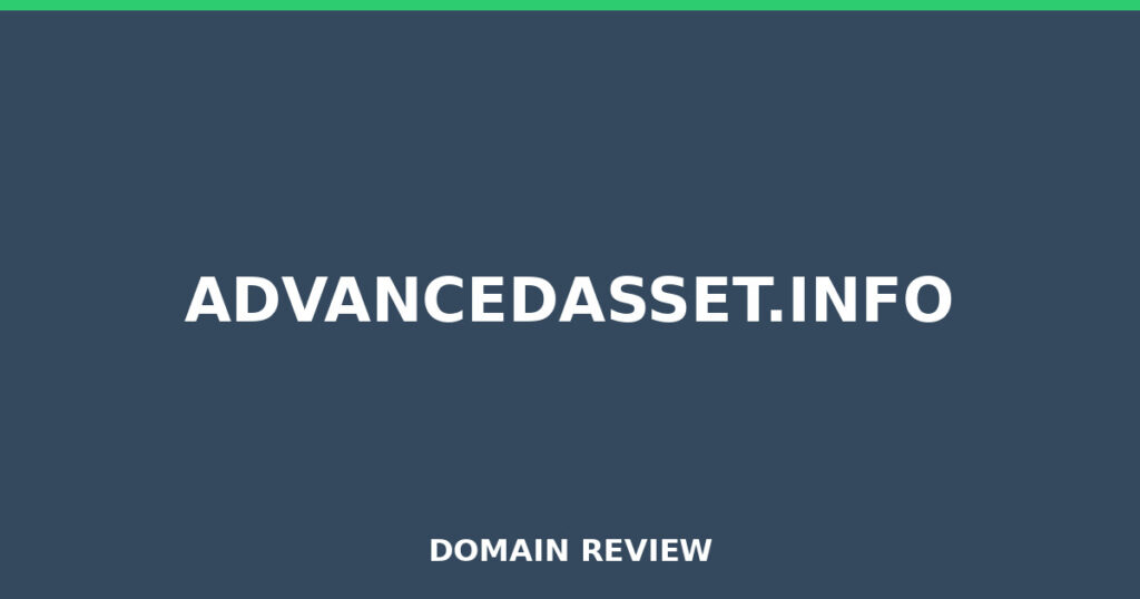 ADVANCEDASSET.INFO review 2026 - Domain review placeholder image for advancedasset.info
