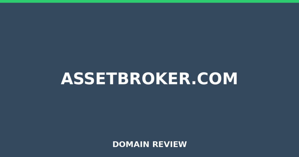 ASSETBROKER.COM review 2026 - Domain review placeholder image for assetbroker.com