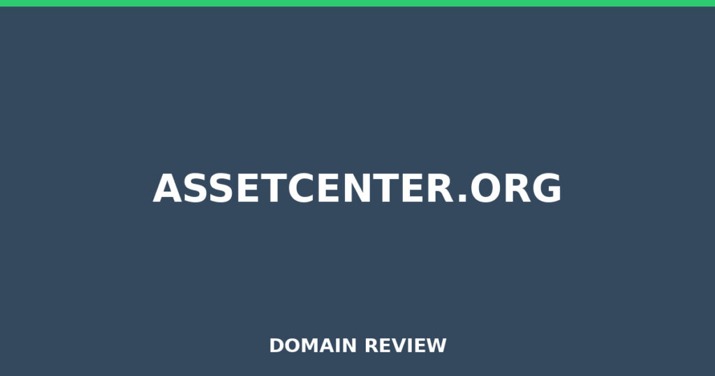 ASSETCENTER.ORG review 2026 - Domain review placeholder image for assetcenter.org