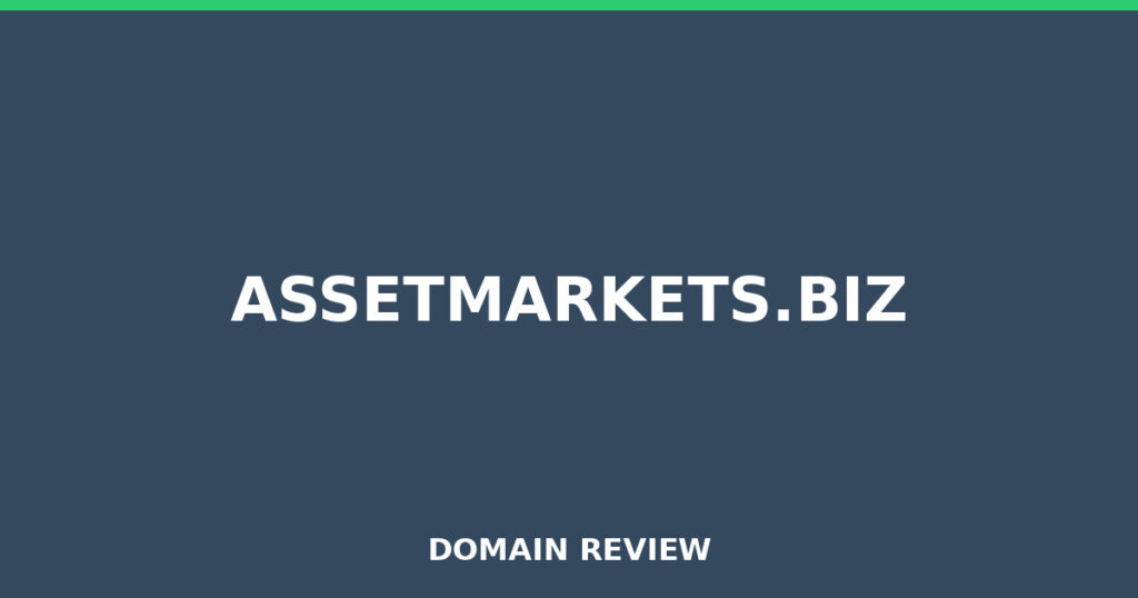 ASSETMARKETS.BIZ review 2026 - Domain review placeholder image for assetmarkets.biz