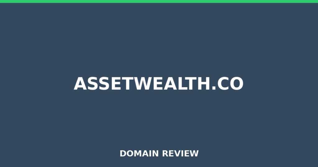 ASSETWEALTH.CO review 2026 - Domain review placeholder image for assetwealth.co