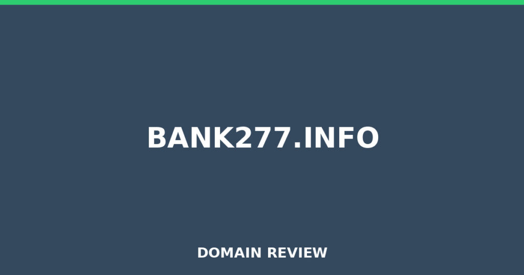 BANK277.INFO review 2026 - Domain review placeholder image for bank277.info