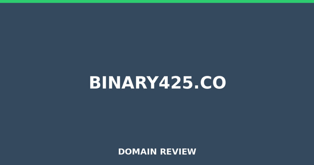 BINARY425.CO review 2026 - Domain review placeholder image for binary425.co