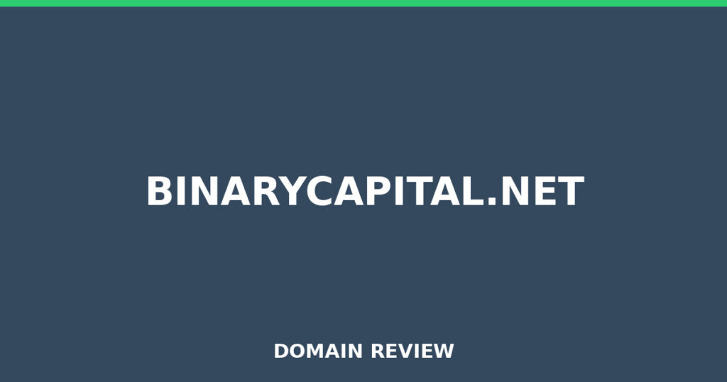 BINARYCAPITAL.NET review 2026 - Domain review placeholder image for binarycapital.net