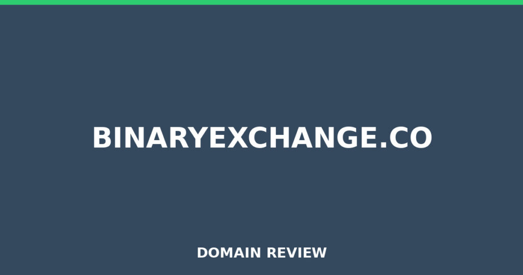 BINARYEXCHANGE.CO review 2026 - Domain review placeholder image for binaryexchange.co