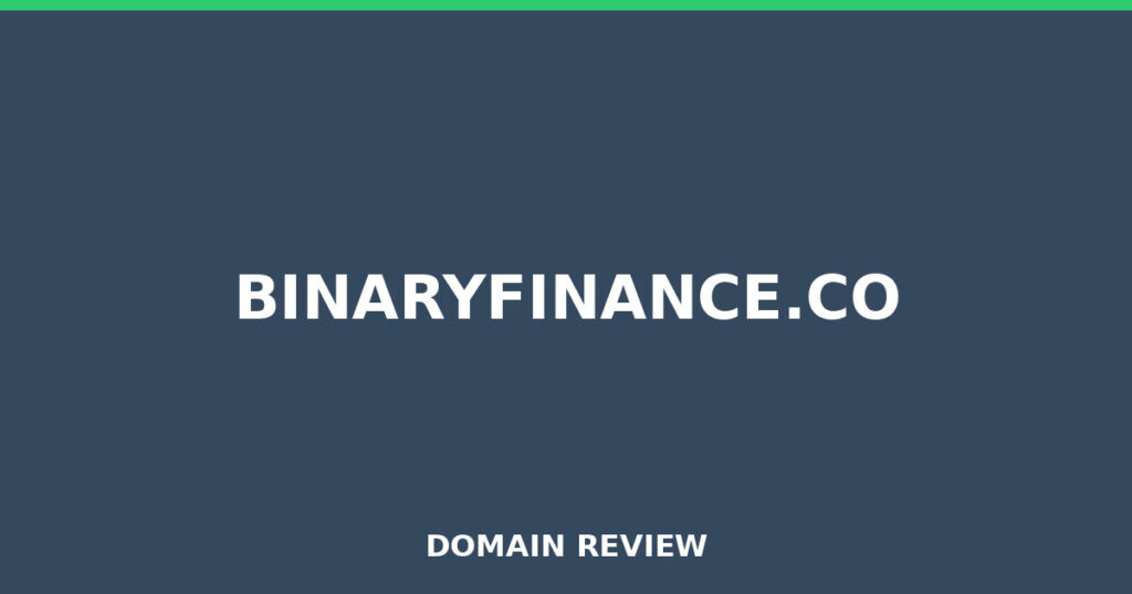 BINARYFINANCE.CO review 2026 - Domain review placeholder image for binaryfinance.co