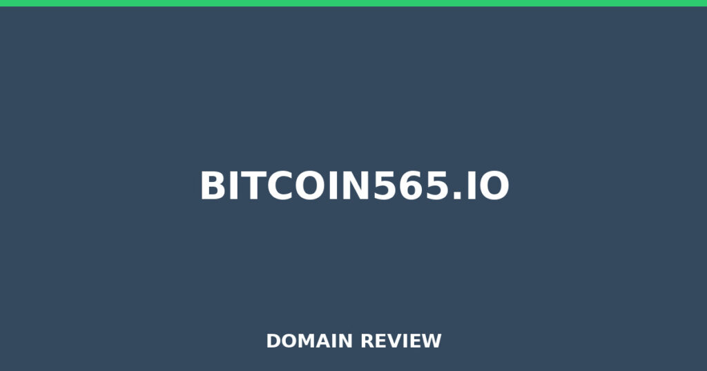 BITCOIN565.IO review 2026 - Domain review placeholder image for bitcoin565.io