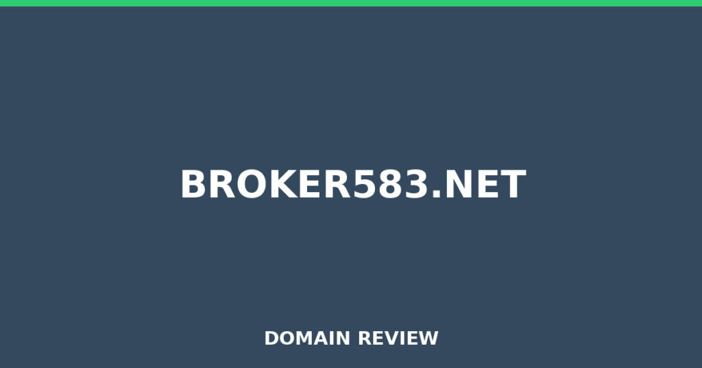 BROKER583.NET review 2026 - Domain review placeholder image for broker583.net
