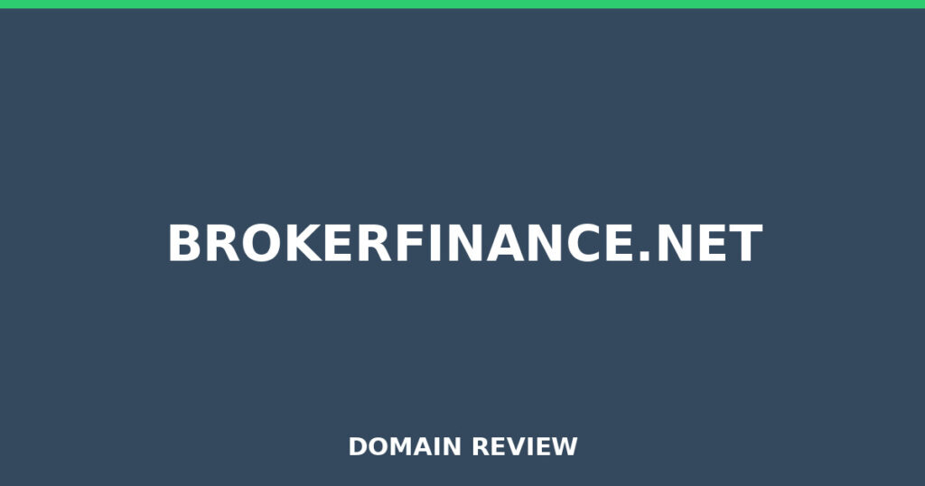 BROKERFINANCE.NET review 2026 - Domain review placeholder image for brokerfinance.net
