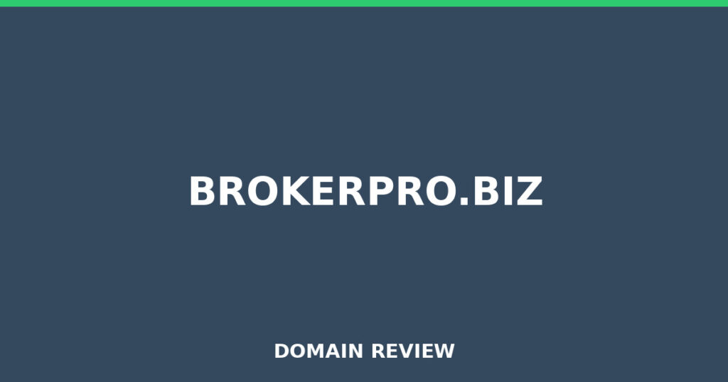BROKERPRO.BIZ review 2026 - Domain review placeholder image for brokerpro.biz